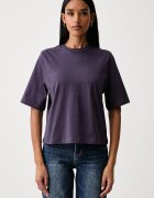 United Colors of Benetton тениска дамска от памук виолетова 3BL0E17G5