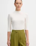 United Colors of Benetton Тениска дамска в бежово с ниско поло 36K8D201B