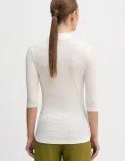 United Colors of Benetton Тениска дамска в бежово с ниско поло 36K8D201B