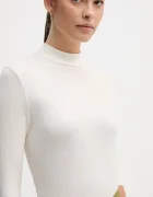 United Colors of Benetton Тениска дамска в бежово с ниско поло 36K8D201B