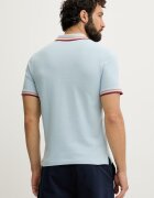 United Colors of Benetton тениска с яка мъжка от памук с еластан синя 3F9HU302W