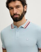 United Colors of Benetton тениска с яка мъжка от памук с еластан синя 3F9HU302W