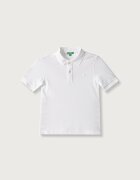 United Colors of Benetton тениска с яка за деца от памук бяла 3089C302D
