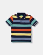United Colors of Benetton тениска с яка за деца от памук многоцветна 37JJG3012