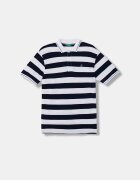 United Colors of Benetton тениска с яка за деца от памук тъмносиня 37JJC3023