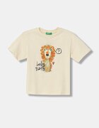 United Colors of Benetton тениска за деца от памук бежова 3I1XG10MY