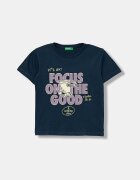 United Colors of Benetton тениска за деца от памук тъмносиня 3I1XG10MA