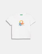 United Colors of Benetton тениска за деца с памук бяла 3I1XG10LK