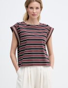 United Colors of Benetton топ дамски от памук с еластан кафяв 39VWD10D2