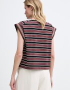 United Colors of Benetton топ дамски от памук с еластан кафяв 39VWD10D2