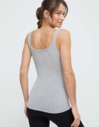 United Colors of Benetton топ дамски от памук с еластан сив 3ZQM1H291