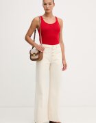 United Colors of Benetton топ дамски с лен червен 1MMXDH01M