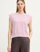 United Colors of Benetton топ дамски с лен розов 1DC3D10GT
