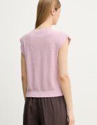 United Colors of Benetton топ дамски с лен розов 1DC3D10GT