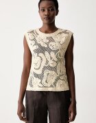 United Colors of Benetton топ тип пуловер дамски от ажур бежов 1H6GD10H3