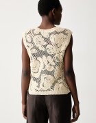 United Colors of Benetton топ тип пуловер дамски от ажур бежов 1H6GD10H3