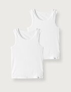 United Colors of Benetton топ за деца от памук с еластан 2 броя бял 3G680H00R