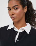 United Colors of Benetton Вълнена жилетка в черно от лека материя
