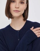 United Colors of Benetton Вълнена жилетка в тъмносиньо от лека материя