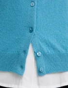 United Colors of Benetton жилетка дамска от вълна синя 1002D5485