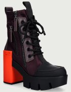 United Nude боти с дебел ток дамски Grip Cap Mid бордо 11031993201