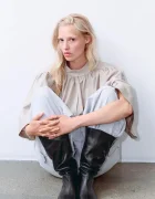 Vagabond Shoemakers ботуши под коляното дамски от кожа ALEYA черни 6219-301-20