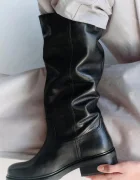Vagabond Shoemakers ботуши под коляното дамски от кожа KARLIE черни 6115-001-20