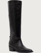 Vagabond Shoemakers ботуши под коляното с нисък ток дамски от кожа KELSEY черни 6210-201-20