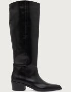 Vagabond Shoemakers ботуши под коляното с нисък ток дамски от кожа KELSEY черни 6210-201-20