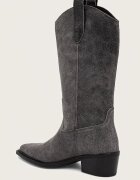 Vagabond Shoemakers каубойски ботуши с дебел ток дамски от кожа KELSEY сиви 6110-007-21