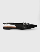 Vagabond Shoemakers Кожени балеринки HERMINE в черно с отворена пета 5533.101.20