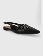 Vagabond Shoemakers Кожени балеринки HERMINE в черно с отворена пета 5533.101.20