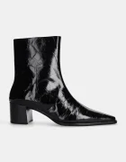 Vagabond Shoemakers Кожени боти GISELLE в черно с дебел ток 5854-060-20