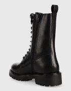 Vagabond Shoemakers Кожени кубинки Kenova в черно с равна подметка с изолация