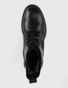 Vagabond Shoemakers Кожени кубинки Kenova в черно с равна подметка с изолация