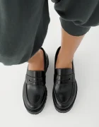 Vagabond Shoemakers Кожени половинки обувки дамски в черно с равна подметка