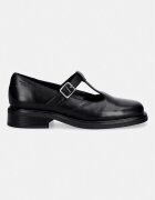 Vagabond Shoemakers Кожени половинки обувки ELLIS в черно с равна подметка 5930-201-20