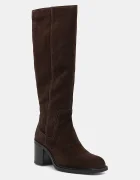 Vagabond Shoemakers Велурени ботуши MERYL в кафяво с дебел ток 6047-040-31