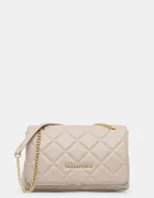 Valentino Bags чанта crossbody дамска от имитация на кожа бежова VBS3KK02R