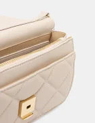 Valentino Bags чанта crossbody дамска от имитация на кожа бежова VBS3KK52R
