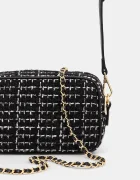 Valentino Bags Чанта TWEED в черно VBS9JP51