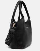 Valentino Bags шопинг чанта дамска от имитация на кожа ALEKSANDRA черна VBS9W901