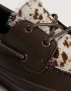 Vans 2-Eyelet Boat Shoe мокасини дамски от кожа кафяви ниски VN000Z96DRB1
