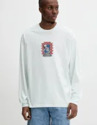 Vans Памучна блуза с дълги ръкави