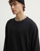 Vans Памучна блуза с дълги ръкави в черно с изчистен дизайн