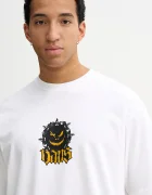 Vans Памучна тениска в бежово с принт VN000PE7WHT1