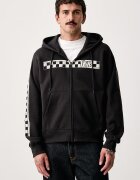 Vans суичър с цип и качулка мъжки с памук черен VN000WT2BLK1
