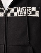 Vans суичър с цип и качулка мъжки с памук черен VN000WT2BLK1