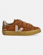 Veja RECIFE LOGO маратонки дамски от велур кафяви RC0321814A