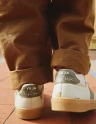 Veja X KONGES SLOJD маратонки за деца от кожа бежови BV0222350